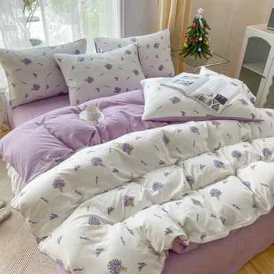 3PCS Floral Print Bedding Set Duvet Cover Pillowcases No Bed Sheet Bedclothes - Image 1 of 4