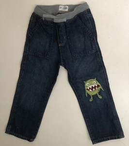 The Children’s Place Boy’s Kids Stitched Monster Blue Jeans Size 3 T Fast Ship - Picture 1 of 4