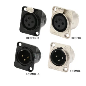 3-Pin XLR Socket Male Female Panel Mount Chassis Audio Plug Jack Solder Terminal - Picture 1 of 16