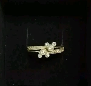 925 Sterling Silver Disney with crystals Mickey Mouse ring. Size 8. - Picture 1 of 3