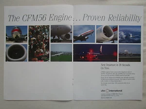 8/1990 PUB CFM SNECMA GENERAL ELECTRIC CFM56 ENGINE AIRBUS A320 AIRLINER AD - Imagen 1 de 2