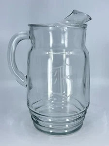 Vintage Anchor Hocking Monogrammed “B” Iced Tea Pitcher Ribbed Pattern Ice Guard - Picture 1 of 24