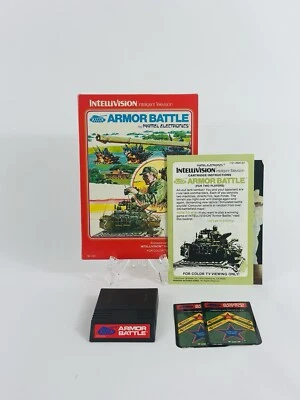 Armor Battle INTELLIVISION 1979 CIB COMPLETE Box Manual Overlays Tested Working - Image 1 of 4