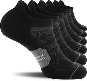 6 Pack Men'S Running Ankle Socks with Cushion, Low Cut Athletic Tab Socks - Picture 1 of 7