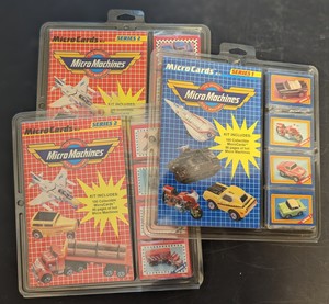 Vintage 1989 Galoob Micro Machines  Stock Car Microcards & Book Series 1 & 2 NOS