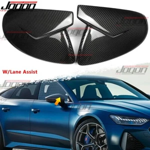 RS7 Real Carbon Side Mirror Cover Rearview For Audi A7 C8 S7 RS7 Sportback 2019+ - Picture 1 of 14