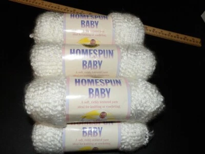 (7) Hilo de bebé hilado en casa marca Lion BLANCANIEVES #100, 3 oz. Foto 1 de 3