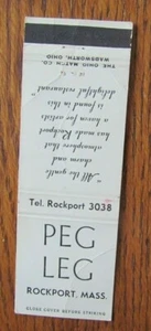 ROCKPORT, MASSACHUSETTS MATCHBOOK COVER: PEG LEG RESTAURANT MATCHCOVER -D - Picture 1 of 1