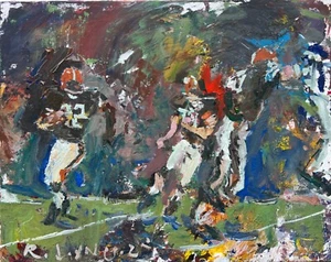 Robert Joyner Original Fußball Gemälde - Jim Brown, Cleveland Browns - 16x20 - Bild 1 von 10