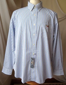 CAMICIA UOMO AMERICAN LIVING MANICA LUNGA BOTTONI MULTICOLORE A RIGHE XL NUOVA $60 - Foto 1 di 10