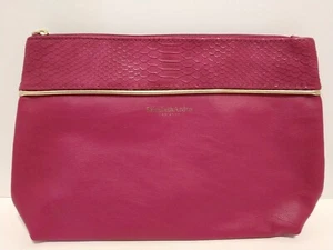 NEW~ Elizabeth Arden Cosmetic Makeup Zipper Pouch Travel Bag~ HOT PINK & GOLD - Picture 1 of 6