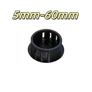 5mm-60mm Round Plastic Black Blanking End Caps Tube Pipe Inserts Plug Bung Dia - Picture 1 of 7