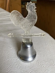 Chicken Bell - Hard Plastic Chicken on Metal Bell - 4 3/4” Tall - Picture 1 of 3
