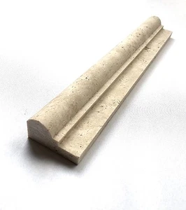2"x12" Ivory Travertine Chair Rail Ogee Profile Trim Molding Wall Tile Kitchen - Picture 1 of 3