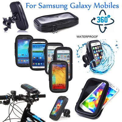 Bicycle Motor Bike Waterproof Mount Holder For Samsung Mobile Phone Case Cover - Image 1 of 4