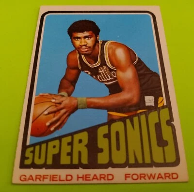 1972-73 Garfield Heard Topps NBA Basketball ROOKIE #98 NM Seattle Supersonics RC - Image 1 of 2