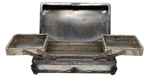 Antique MERIDEN BRITANNICA Silver Plate Jewelry Box Casket - Picture 1 of 7