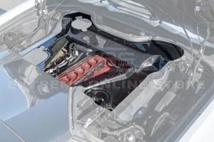 For 20-Up Corvette C8 Convertible HTC | Carbon Fiber Engine Bay with Clear Cover - Picture 1 of 21