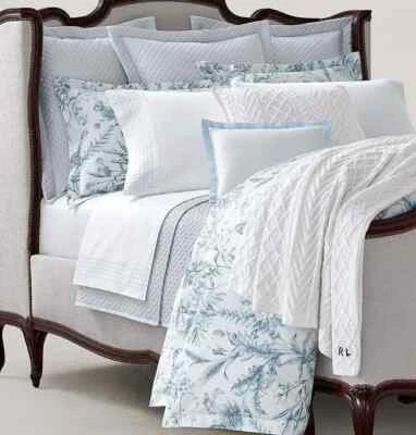 Ralph Lauren King Duvet Cover Genevieve BLUE Floral Cotton 108" x 96" New - Image 1 of 4