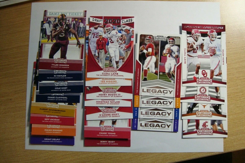 2020 Panini Contenders Draft Picks Inserts ~ Hurts ~ Young ~ Jeudy ~ Ruggs ~Lamb - Image 1 of 1