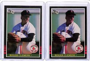 (2) Lot 1985 Donruss Roger Clemens RC Rookie Card #273 Red Sox