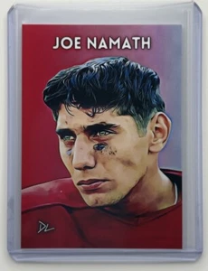 Tarjeta coleccionable Joe Namath edición limitada firmada por artista Alabama Crimson Tide 3/10 - Imagen 1 de 2