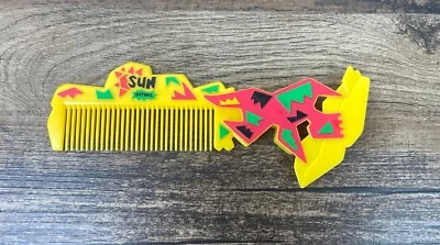 Peine de pelo vintage Surfer Sun Patrol amarillo surfista neón colores brillantes 1994 Foto 1 de 4