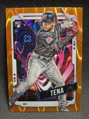 2024 TOPPS CHROME COSMIC JOSE TENA ROOKIE ORANGE GALACTIC 25/25 GUARDIANS - Image 1 of 4