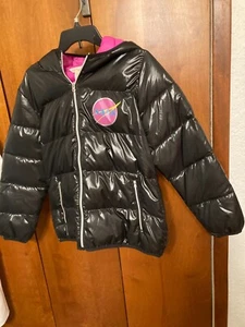 NASA Black/Hot Pink Puffer Quilted Space Jacket 1X Womens Chic Threads - Picture 1 of 6