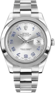 Rolex Datejust II 41 Steel Rhodium Gray Dial Luxury Mens Watch 116300-0002 - Picture 1 of 4