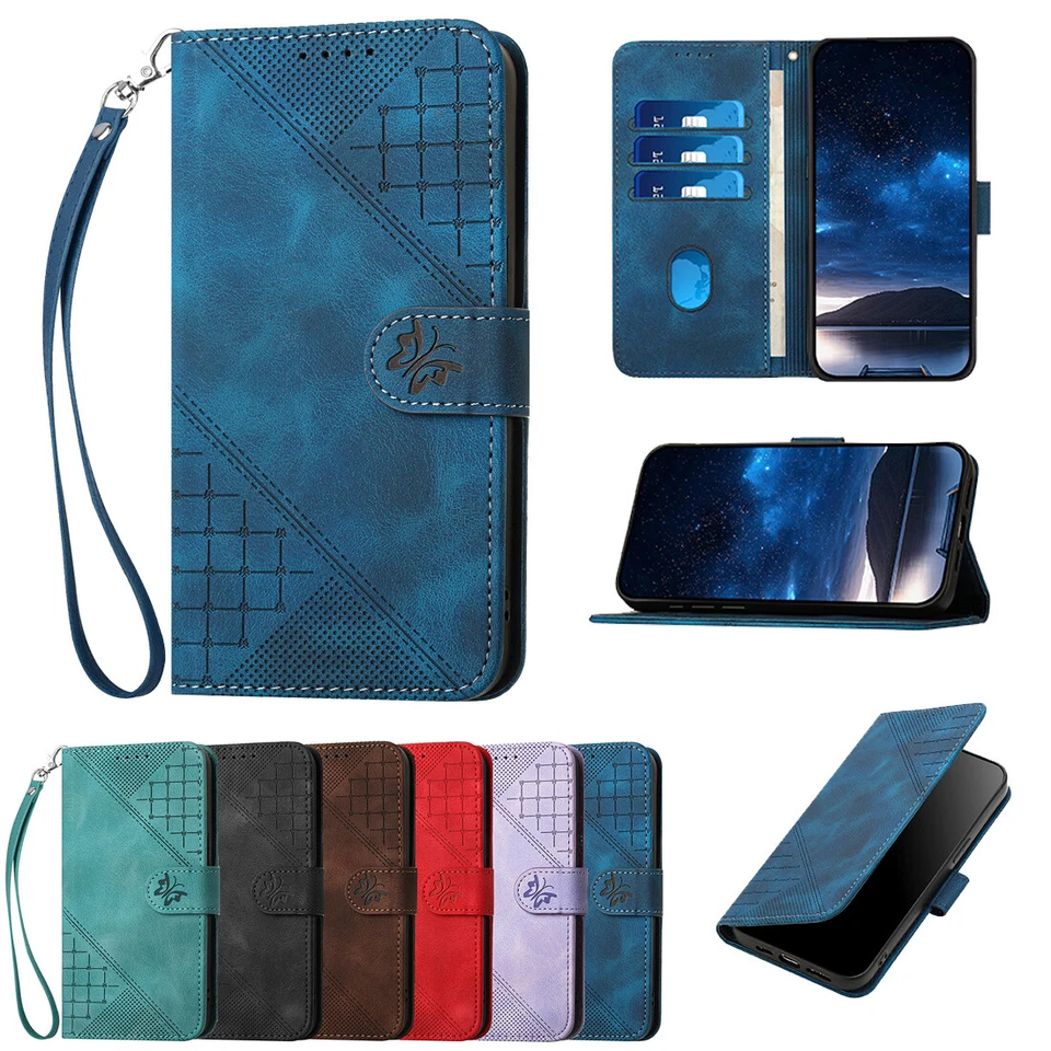 Case For Samsung Note 8 9 10 20 Ultra S7 S8 S9 S10 PU Leather Wallet Phone Cover - Image 1 of 4