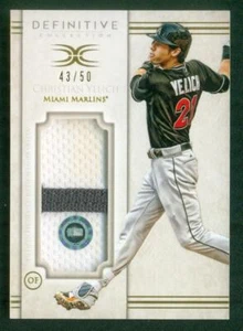 061 Relic, 2017 Topps Definitive Collection, Christian Yelich, #DJRC-CYE, 43/50 - Picture 1 of 2