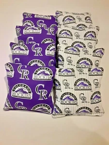 Set 8 sacchetti Cornhole Corn Hole Colorado Rockies - Foto 1 di 1