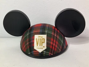 DISNEY “VIP TOURS” Mickey Mouse Ears. Plaid. One Size. NEW. - Picture 1 of 8