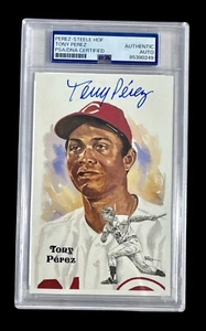 TONY PEREZ SIGNED AUTO PEREZ-STEELE HALL OF FAME POSTCARD PSA - Picture 1 of 1