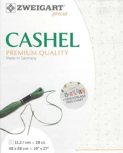 Precut Zweigart Cashel Mini Dots 28 count White with Grey Mini Dots 3281/1129 - Picture 1 of 2