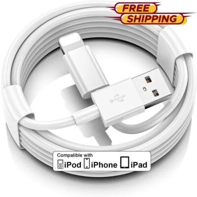 Lote de cable de carga rápido USB de 6 pies/3 pies para iPhone 14 13 12 11 8 7 6 SE Foto 1 de 4