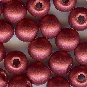 100754 *** 40 perles RONDES résine VIEUX ROSE SATINE 5,5mm - Bild 1 von 1