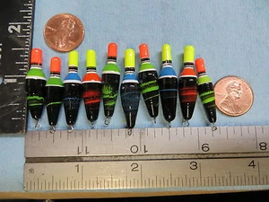 10 NEW WOOD SLIP FLOATS / BOBBERS PANFISH ICE FISHING NO FREEZE UP ON LINE B123 - Bild 1 von 3