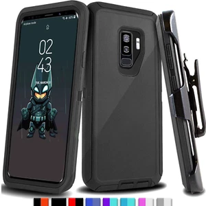 Defender Protective Shockproof Hard Case Cover Belt Clip For Samsung S9/S9 Plus  - Picture 1 of 13