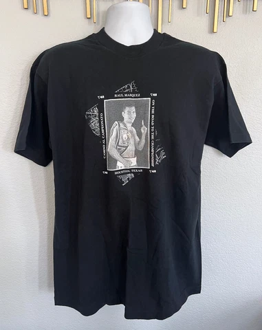 Raúl Márquez T48 OFFICIAL T-Shirt Sz XL Boxing Houston, TX Vtg RARE Black IBF Cover