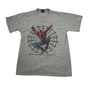 Marvel Spider-Man VTG 2002 Movie Graphic Tee T-Shirt FLAW Gray Adult XS - Picture 1 of 9