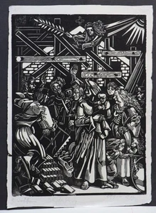 Elisabeth Voigt (1893-1977 Leipzig) - Guerra de los 30 años - xilografía - 4/38 - Imagen 1 de 8