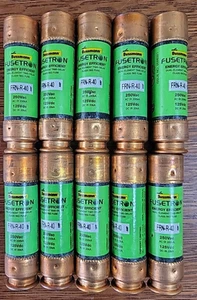 (10) NEW FRN-R-40 Fuses Cooper Bussmann Dual-Element Time Delay Class RK5 250Vac - Picture 1 of 2