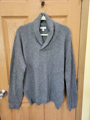 Suéter Peter Millar Para Hombres Grande Lana Yak Cachemira Pullover Codo Parche Acanalado Foto 1 de 4