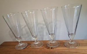 4 PRINCESS HOUSE HERITAGE PILSNER PARFAIT BEER GLASSES CRYSTAL 7 3/4" LOT - Picture 1 of 5