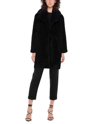 RRP€495 AINEA Teddy Coat IT40 US4 UK8 S Contrast Leopard Pattern Made in Italy - Image 1 of 4