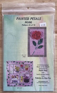 #3 Rose Painted Petal Quilt Pattern Only ~ 3-D Block of the Month By Judy Irish - Bild 1 von 2