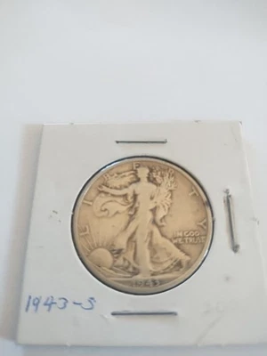 1943-S Walking Liberty Half Dollar, 90% Silver - Image 1 of 2