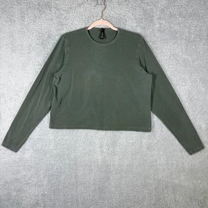 SKIMS Vintage Cropped Langarm T-Shirt Übergröße 3X grau Baumwollmischung Freizeit - Bild 1 von 9